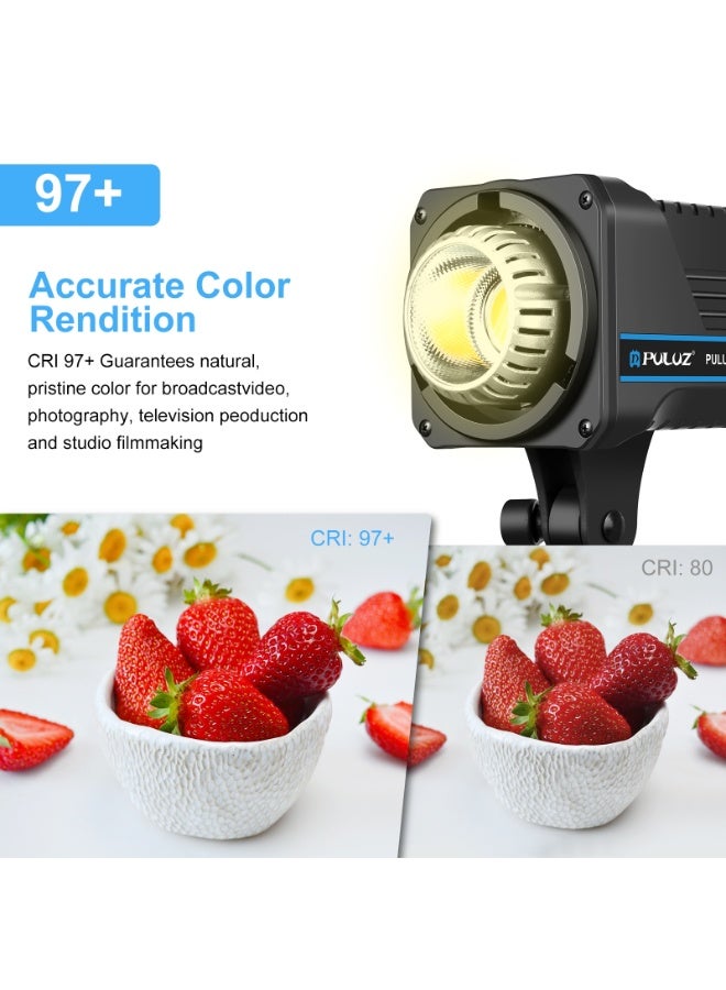 بولوز إضاءة فيديو LED احترافية 150 واط، ثنائية اللون (3000K-6500K) قابلة للتعتيم، استوديو تصوير CRI 95+ مع قاعدة بوينز وريموت كنترول ومروحة صامتة، مثالية لليوتيوب والفلوقات والبورتريه (فيش ثلاثي UK) - Image 3